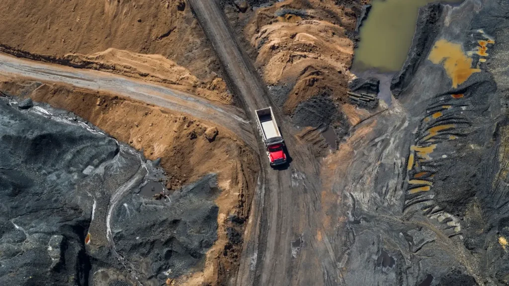 A coal waste site in Russellton, Pennsylvania